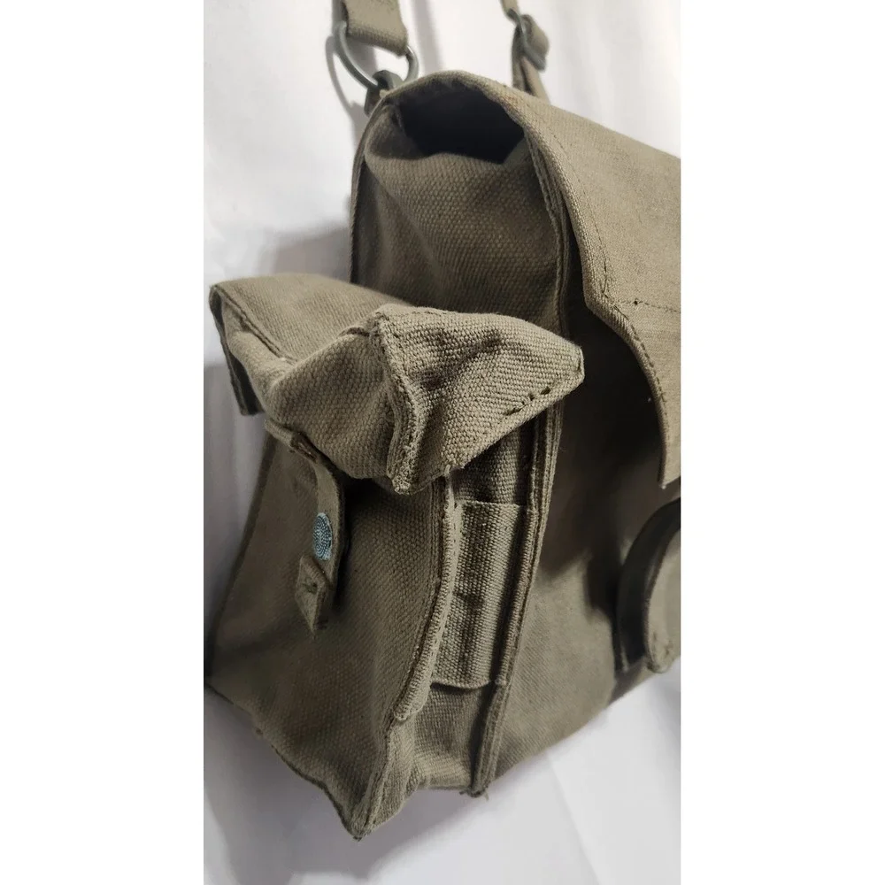 Vintage South African Defense Force Military Canvas Field Bag Utility Messenger